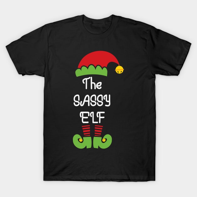 The Sassy Elf Christmas Jumper Xmas Sweater Matching Family Costume Gift T-Shirt by BadDesignCo